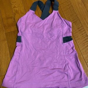 lululemon athletica Lavender and Charcoal Tank Top